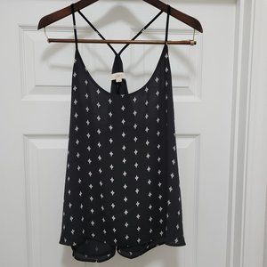 Loft Print Strappy Scoop Neck Tank Top Size Large